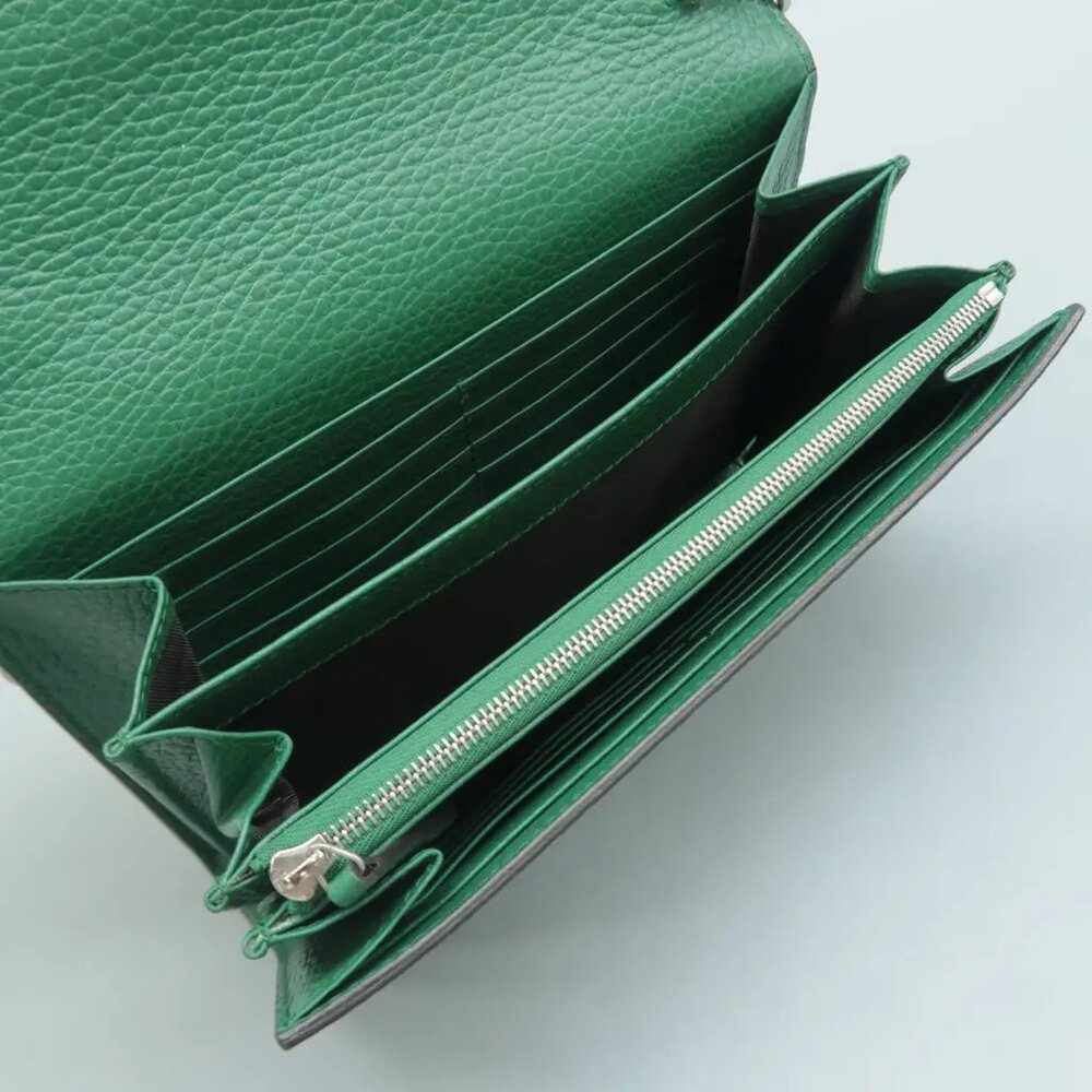 100% Authentic GUCCI Dionysus Green Leather Shoulder Bag - Picture 9 of 12